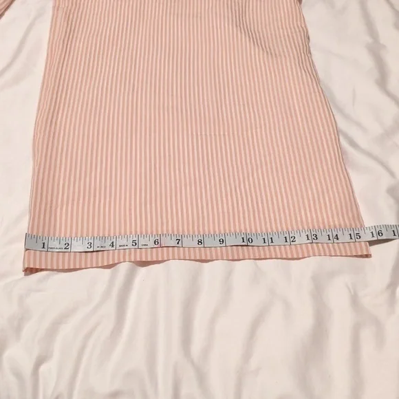 Club Monaco - Pink & White Striped High Waisted Flared “Bryanna” Pants Sz 12. - Picture 8 of 13